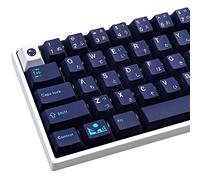 Teclas PBT, 129 teclas de color azul Hell Keycaps de sublimación PBT Keycap Set Cherry Profile Japanese Keycaps para Cherry Gateron MX interruptores teclados mecánicos