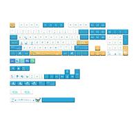 Teclas PBT de 137 teclas, perfil XDA, DYE SUB, personalizable, para teclado mecánico MX Switch, 137 teclas, azul y blanco, 137 teclas Ocean Trip azul blanco XDA teclas PBT