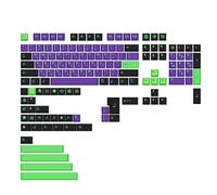 Teclas PBT de 146 teclas Cherry Profile DYE SUB EVA Purple Keycap para teclado mecánico japonés, ruso, coreano, inglés, Eva Purple Game Mecha-01 EVA