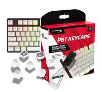 Teclas PBT HyperX: juego completo de teclas, material PBT de doble inyecci?n, distribuci?n en ingl?s (EE. UU.), 104 teclas, color blanco