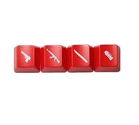 Teclas retroiluminadas de ABS para teclados mecánicos de juegos, teclas de dirección WASD, 4 teclas de repuesto