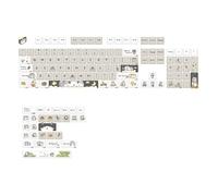 Teclas XDA Perfil de dibujos animados gris ratón PBT DyeSublimation 132 teclas teclas adecuadas para teclados mecánicos CrossCore XDA altura