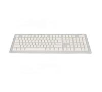 Teclas ZenithAur PBT de doble capa, 108 teclas para teclados mecánicos de 61/87 / 104/108 teclas, diseño alto y bajo, dos colores (Blanca)