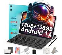 TECLAST P30 Tablet 10 Pulgadas Tablets Android 14, 2GHz Octa-Core, 12GB RAM 128GB ROM(TF 3TB), Widevine L1/GPS/OTG/6000mAh/BT5, Tablet con Teclado+Funda+3.5mm Auriculares, con 8 Accesorios-2025