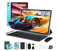 TECLAST P33 Tablet 10 Pulgadas Android 15, Gemini AI, 64GB + 4TB TF, 10 Accesorios, Widevine L1, 6000 mAh, Octa-Core, WiFi 5G &BT 5, GPS, Tablet con Teclado, Lápiz, Funda