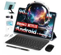 TECLAST P50CASE Tablet 11 Pulgadas Android 15, 90Hz Tablet, 10 Accesorios, Octa-Core,12GB RAM + 128GB ROM, Widevine L1, Gemini AI, 7000mAh, GPS, Tablet con Teclado, Lápiz, Funda y Auriculares