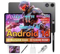 TECLAST P50T Tablet 11 Pulgadas Android 16 Tableta 90Hz, T7250 2GHz Octa-Core Gemini AI, 16GB RAM+128GB ROM+5TB TF, 8000mAh, 5G WiFi, Widevine L1, 13MP+5MP/GPS/3.5MM/BT5.2/OTG, Tablets con Lápiz, 2026