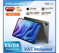 Teclast T60 Tableta de 12 pulgadas Android 14 2000x1200 T620 8 Core CPU Max 20GB RAM 256GB ROM 4G Tablet
