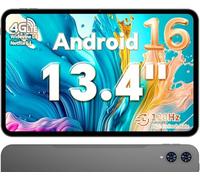 TECLAST T65 Tablet 13.4 Pulgadas Android 16, Pantalla 120Hz, Doble SIM 4G LTE, Octa-Core, 26GB RAM + 128GB RAM, Gemini AI, Widevine L1, 8000 mAh, 5G WiFi, GPS, Tablet Grande para Ver Películas
