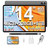 TECLAST T70PRO Tablet 14" 2.2K Gaming Tableta Android 16, G100 2.2GHz Octa-Core, 10000mAh/18W, Modo PC, 48GB RAM+128GB(TF 8TB), 4G LTE Dual SIM 5G WiFi, Widevine L1/GPS/13MP/Gemini AI Tablet con Lápiz