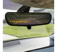 Tecledsn 3 calcomanías de espejo con texto en inglés "I Love You Driving Safe", calcomanías de vinilo troqueladas para botella de agua, espejo cosmético para coche, calcomanía de afirmación de coche
