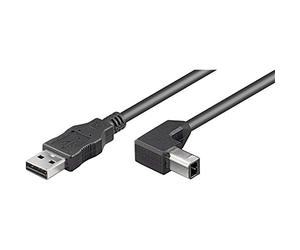 Tecline 1m USB A - USB B - Cable USB (1 m, USB A, USB B, 2.0, Male connector/Male connector, Negro)