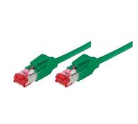 Tecline Cable Ethernet de categoría 6A (0,5 m), Color Verde