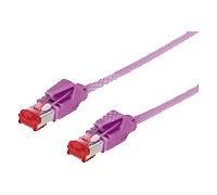 Tecline Categoría 6 A Cable de Ethernet Erika de Color Morado (0,5 m)