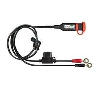 TecMate OptiMate MONITOR O-128, Cable de batería permanente con monitor del sistema de carga/estado de la batería integrado para baterías de plomo-ácido de 12V