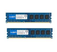 TECMIYO 16GB Kit(2X8GB) PC3-10600U DDR3 1333MHZ Udimm PC3-10600 DDR3-1333 DIMM 2RX8 Dual Rank 240 Pin 1.5V CL9 Non-ECC Unbuffered Desktop RAM Memory Module