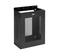 Tecmojo Armario vertical de pared 2U, de perfil bajo, estantes de servidores montables en la pared, color negro