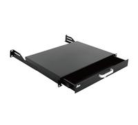 Tecmojo Cajón de rack de 1U, cajón de montaje en rack para equipos de red/servidor/AV de 19 pulgadas, cajón deslizante y bloqueable para rack de servidores, soporta carga de 10 kg, con agujeros de