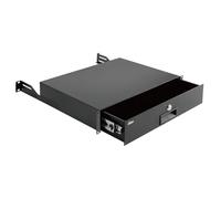 Tecmojo Cajón de rack de 2U, cajón de montaje en rack para equipos de red de 19 pulgadas, servidor, rack o gabinete de gabinete, cajón deslizante y bloqueable para servidores, carga de 20 kg, con