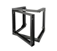 Tecmojo Estante de montaje en pared 9U, estante de servidor, estante de servidor de marco abierto, estante de red para computadora de 19 pulgadas, AV/datos/equipo multimedia, 18 pulgadas de