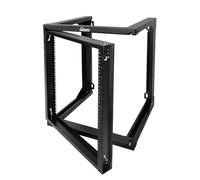 Tecmojo Estante de montaje en pared de 12U, estante de servidor, estante de servidor de marco abierto, estante de red para computadora/AV/datos/equipo multimedia, 18 pulgadas de profundidad, agujeros