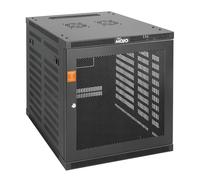 Tecmojo Estante de montaje en pared de 12U, kit de estante de montaje en pared cerrado de 23.6 pulgadas de profundidad incluye estante de 1U, soporte en forma de L, 2 ventiladores de refrigeración,