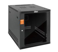 Tecmojo Estante de montaje en pared de 12U, profundidad de 23.6 pulgadas, soporta hasta 175 libras, kit de rack de 12U cerrado para red de 19 pulgadas, servidor y equipo AV, puerta de vidrio