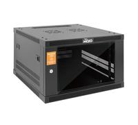 Tecmojo Estante de montaje en pared de 6U, kit de estante de montaje en pared cerrado de 23.6 pulgadas de profundidad incluye estante de 1U, soporte en forma de L, 2 ventiladores de refrigeración,