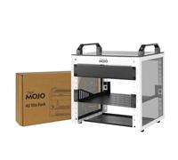 Tecmojo Estante de red 4U, mini estante de servidor de 10 pulgadas con 2 paneles laterales translúcidos y 2 asas superiores, 7.87 pulgadas de profundidad, para equipos de TI de 10 pulgadas y