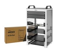Tecmojo Estante de red 9U de 10 pulgadas, mini estante de servidor de 200 mm de profundidad con estante, placa adaptadora micro HDMl a HDMI, carga máxima de 130 libras, panel en blanco para servidores