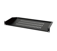 Tecmojo Estante de Servidor 1U, Estante de Montaje en Rack de 250 mm de Profundidad, Estante voladizo ventilado para estantes de servidores de 19 Pulgadas y armarios de Red, Capacidad de Peso de 44