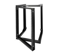 Tecmojo Estante de servidor de 15U, estante de montaje en pared de 15U con puerta oscilante, estante de 15U para computadora/AV/datos/equipo multimedia, estante de servidor de montaje en pared con