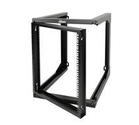 Tecmojo Estante de servidor de montaje en pared de 12U, estante de red de marco abierto para computadora de 19 pulgadas, AV/datos/IT/equipos multimedia, profundidad de 24 pulgadas, agujeros de montaje