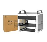 Tecmojo Mini rack de escritorio de 10 pulgadas 4U de 200 mm de profundidad con estante SBC, placa adaptadora micro HDMl a HDMI, panel en blanco, para equipos de servidor AV, NAS y servidor de 10