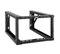 Tecmojo Rack de red de montaje en pared fijo de 6U de 24.8 pulgadas de profundidad, marco abierto para datos de servidor/AV/IT/comunicación/equipo informático/panel de conexiones resistente