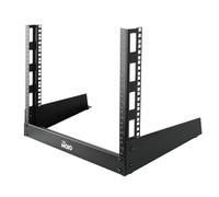 Tecmojo Rack de Servidor de Escritorio de 2 Postes 8U Rack de Marco Abierto Pequeño para Equipos AV/Datos/Audio/Estudio de 19 pulgadas Rack Independiente para Casa/Oficina, Agujero Roscado, Negro