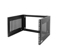 Tecmojo Soporte de red 6U de montaje en pared, 350 mm de profundidad, soporte de panel de conexión para equipos de TI de servidor poco profundos, capacidad de peso de 50 kg, color negro