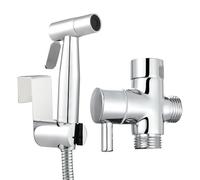 Tecmolog Kit de Pulverizador de Bidé de Mano de Acero Inoxidable Grifo Bidet con Manguera para Inodoro, WS024DF4
