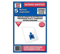Pack de 5 bolsas de aspirador tecnhogar adaptable aeg, electrolux