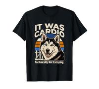 Técnicamente no fue Cardiovascular Escapar del Perro Husky Camiseta gráfica económica