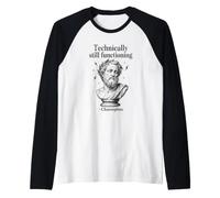 Técnicamente Todavía Pensando Sócrates Filosofía Humor Camiseta Manga Raglan