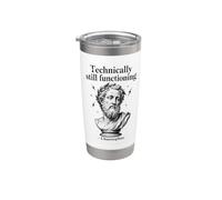 Técnicamente Todavía Pensando Sócrates Filosofía Humor Vaso térmico de acero inoxidable de doble pared