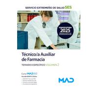 TECNICO/A AUXILIAR FARMACIA TEMARIO ESPECIFICO 2 EXTREMADUR