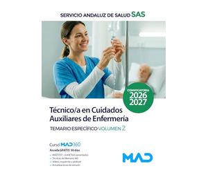 TECNICO/A CUIDADO AUXILIAR ENFERMERIA TEMARIO 2 ANDALUZ SALU