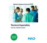 Técnico/a Especialista Del Servicio Andaluz De Salud. Test Del Temario Común