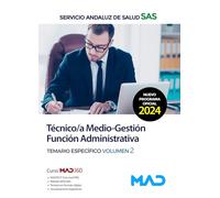 TECNICO/A MEDIO GESTION FUNCION ADMINISTRATIVA TEMARIO 2 SAS | Aa. Vv.