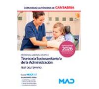 Técnico/a sociosanitario/a (personal laboral grupo 2). Comunidad Autónoma de Cantabria. Test del temario