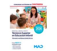 Técnico/a superior en Educación Infantil (Personal laboral Grupo 1). Comunidad Autónoma de Cantabria. Temario de materias específicas