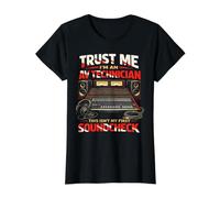 Técnico Audiovisual Funny Soundcheck AV Tech Camiseta gráfica económica, Mujer, Negro, M