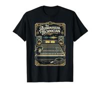 Técnico Audiovisual Literalmente Plug and Pray AV Tech Camiseta gráfica económica, Hombre, Negro, XL